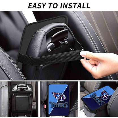 Car armrest box pad Tennessee Titans Printed central armrest box pad anti slip pad