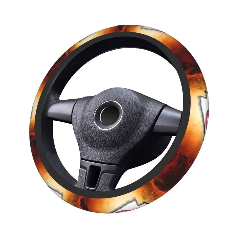 Kansas City Chiefs Printed breathable elastic steering wheel cover anti slip cover