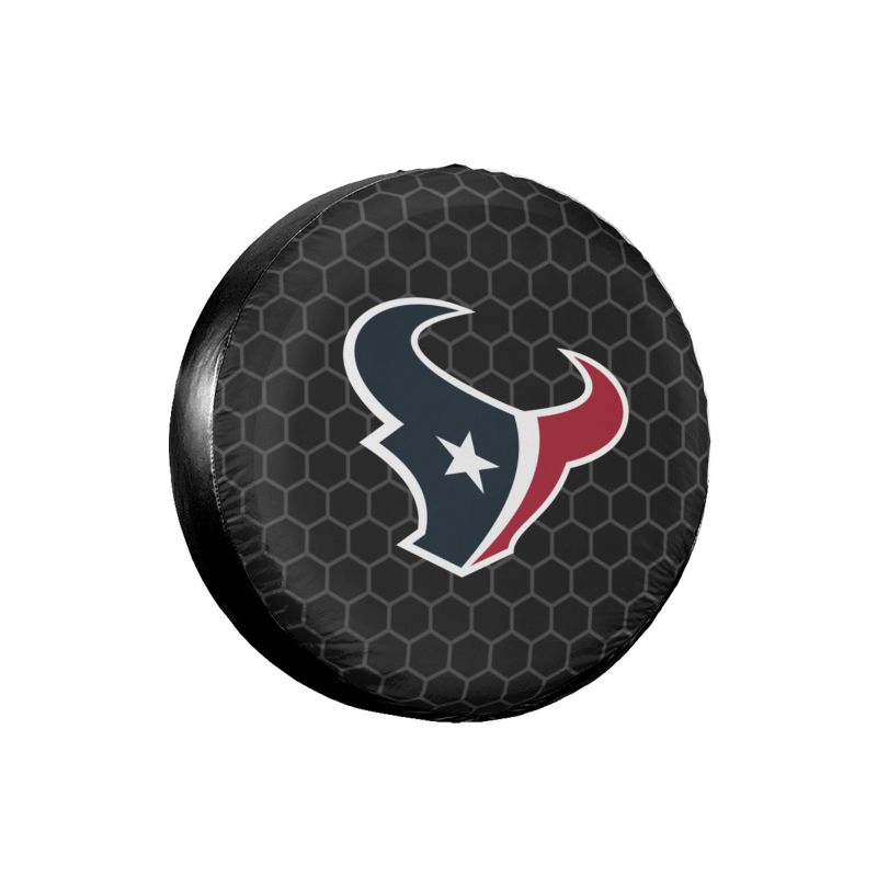 Houston Texans Grid printed car tire cover dustproof and waterproof tire cover
