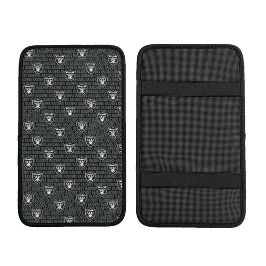 Car armrest box pad Las Vegas Raiders 3 Printed central armrest box pad protective pad