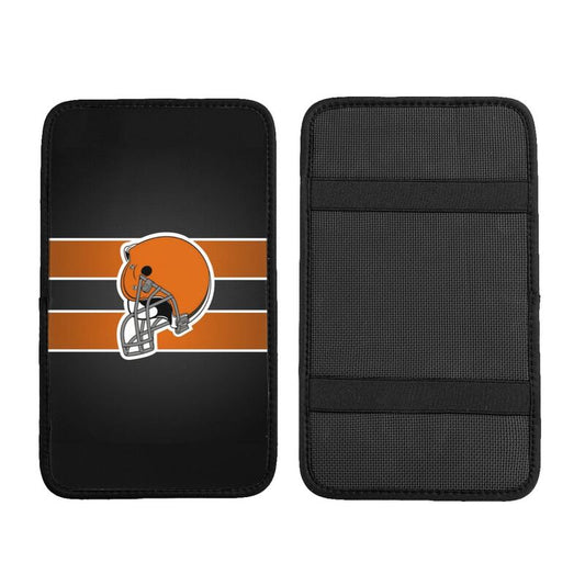 Car armrest box pad Cleveland Browns 1 Printed center armrest box pad protective pad