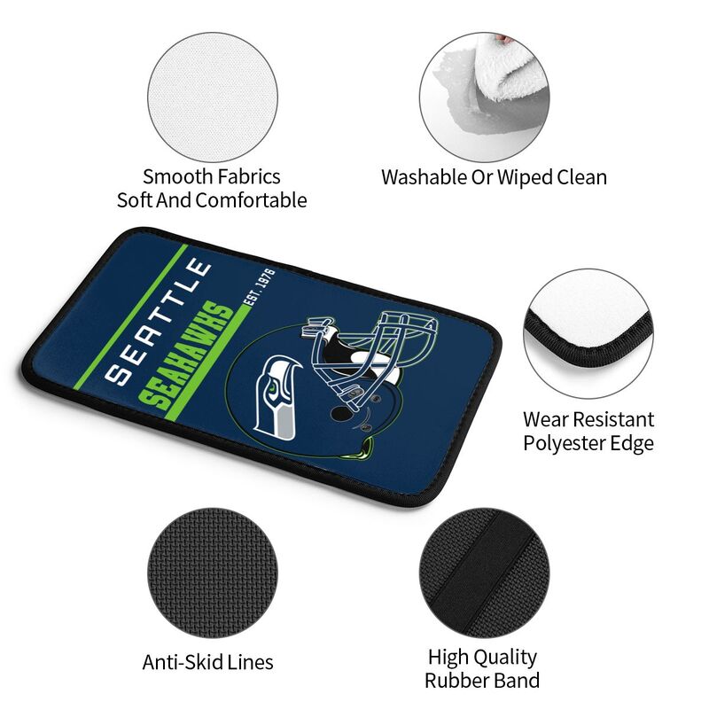 Seattle Seahawks Print car armrest box cushion armrest protective cover