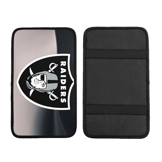 Car armrest box pad Las Vegas Raiders7 Printed central armrest box pad anti slip pad