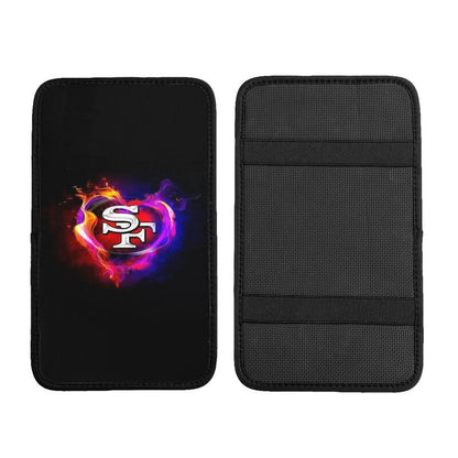 Car armrest box pad San Francisco 49ers 2 Printed central armrest box elbow pad