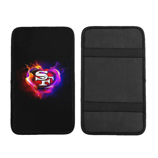Car armrest box pad San Francisco 49ers 2 Printed central armrest box elbow pad