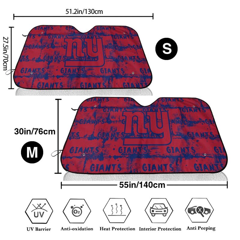 New York Giants Printed front windshield sunshade car windshield sunshade (multi size)