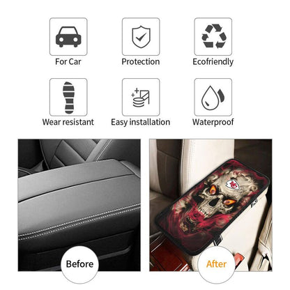 Kansas City Chiefs Printed car armrest box pad elbow support anti slip pad