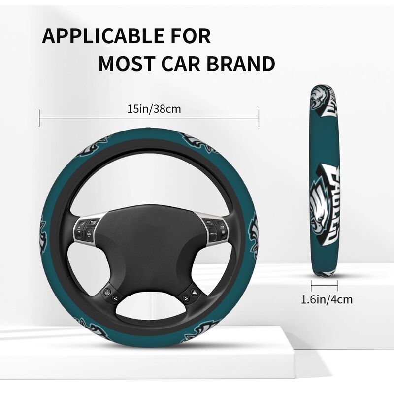 Philadelphia Eagles 4 Printed breathable elastic steering wheel anti slip cover