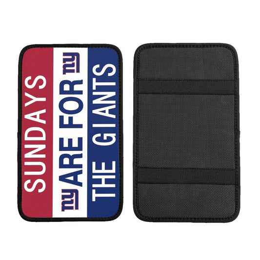 New York Giants Personalized printed car armrest cover Car handrail box cushion