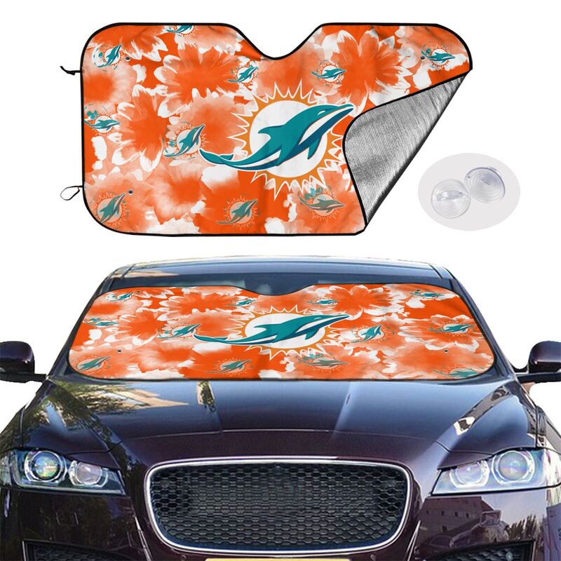 Miami Dolphins Printed multi size car front windshield sunshade car windshield sunshade