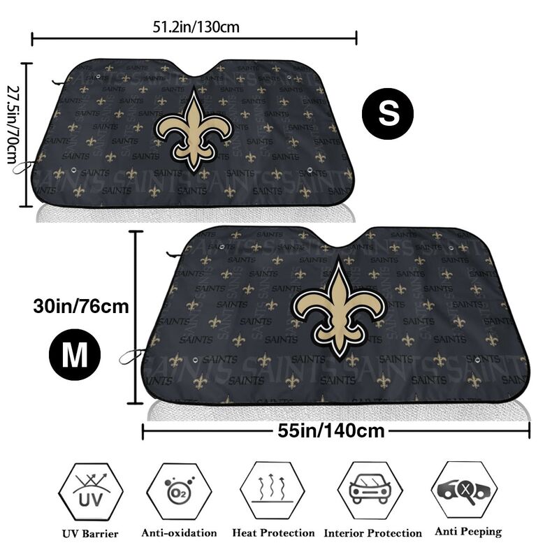 New Orleans Saints Printed is suitable for front Car windshield sunshades Car windshield sunshades