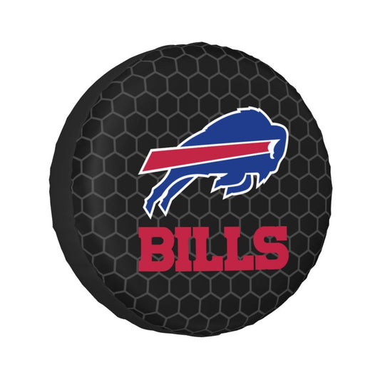 Buffalo Bills Grid printed car tire cover dustproof and waterproof tire cover