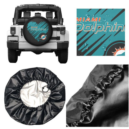 Miami Dolphins Printed car spare tire dust protection cover tire protection cover