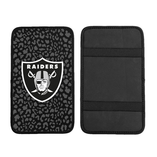 Las Vegas Raiders 2 print Car handrail box cushion Personalized car armrest cover