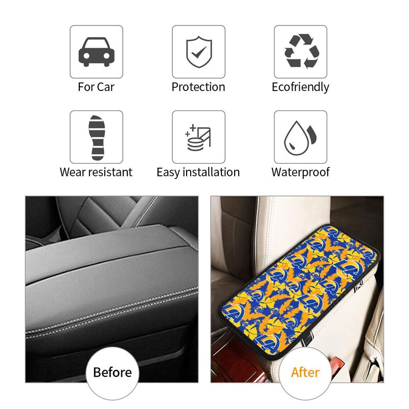 Los Angeles Rams printing Center console armrest pad car armrest protective cover car