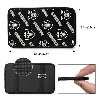 Car armrest box pad Las Vegas Raiders3 Printed central armrest box pad anti slip pad