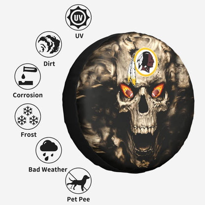 Washington Redskins print Skull print car tire cover tire dust cover