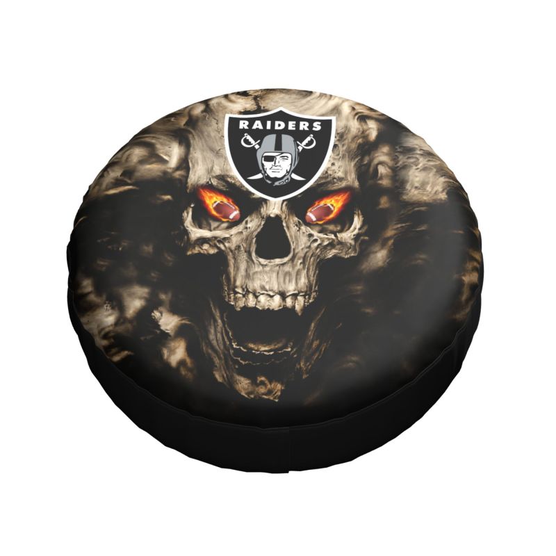 Las Vegas Raiders print Skull print car tire cover tire dust cover