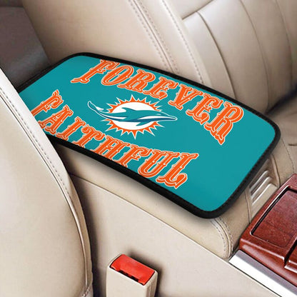 Miami Dolphins Print car armrest box cover armrest protective cover