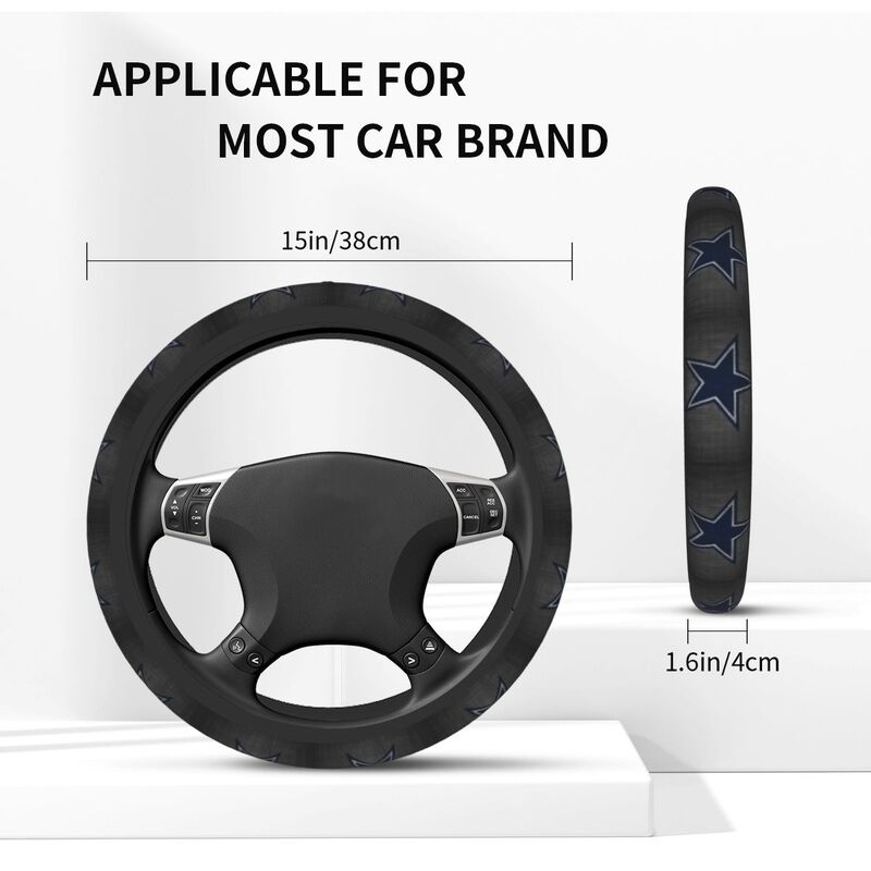 Dallas Cowboys 3 Printed breathable anti slip cover elastic steering wheel cover