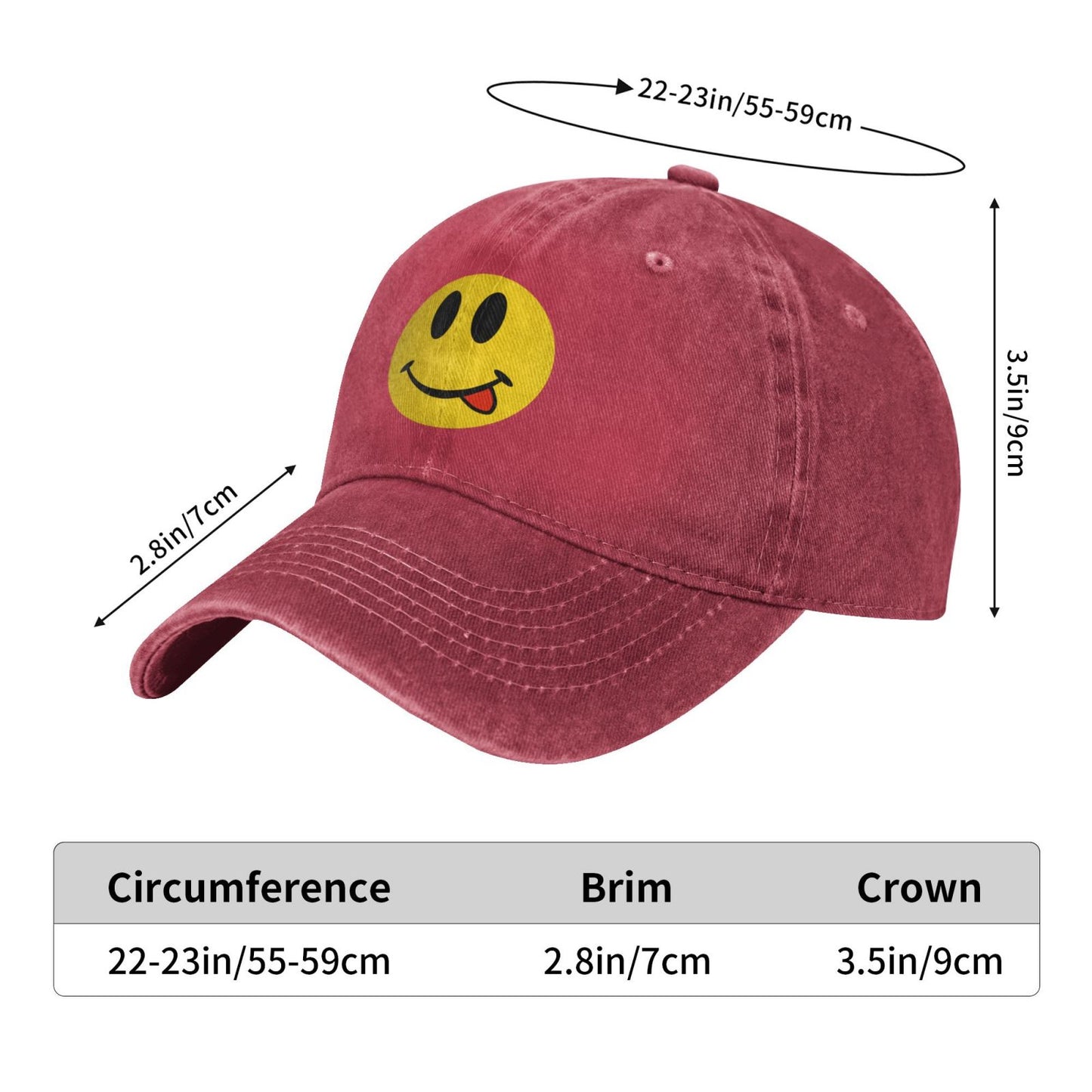 Smile Face Emoji Printed unisex baseball cap adjustable cap outdoor sun hats trucker hat