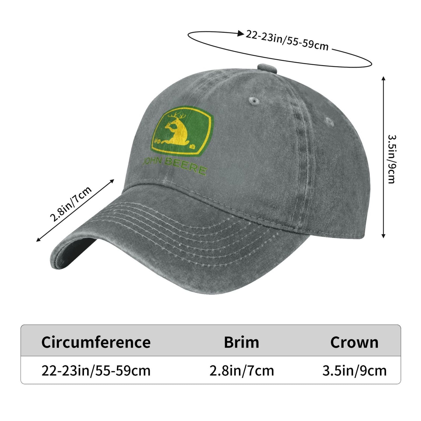 JOHN BEERE Printed unisex baseball cap adjustable cap outdoor sun hats trucker hat