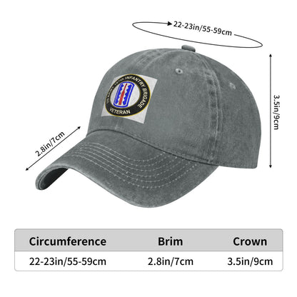 US Army 197th Infantry Brigade Veteran Printed unisex baseball cap outdoor hats adjustable cap trucker gift hat