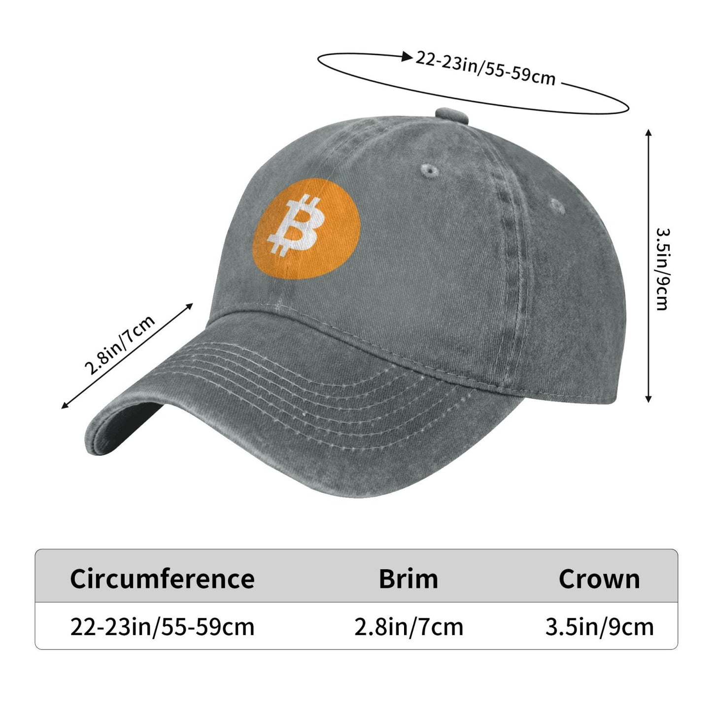 Bitcoin Printed unisex baseball cap outdoor hats adjustable cap trucker gift hat