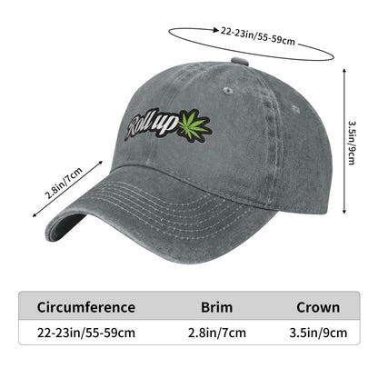 Roll Up Funny Prints Printed unisex baseball cap adjustable cap outdoor sun hats trucker hat