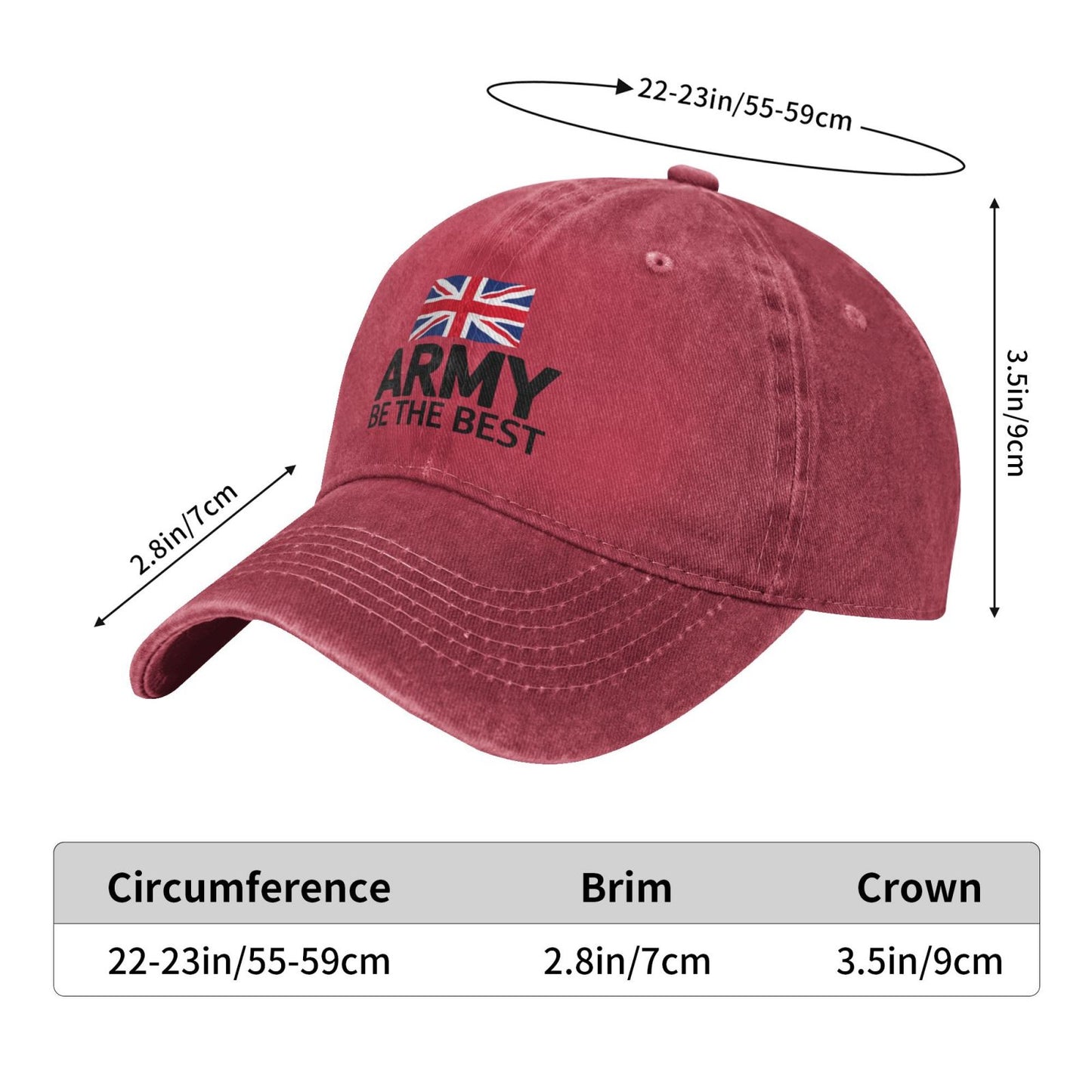 ARMY BE THE BEST Printed unisex baseball cap adjustable cap outdoor trucker hat veterans Gifts