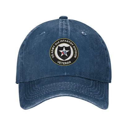 US Army 2nd Infantry Division Printed unisex baseball cap adjustable cap outdoor sunshade trucker hat