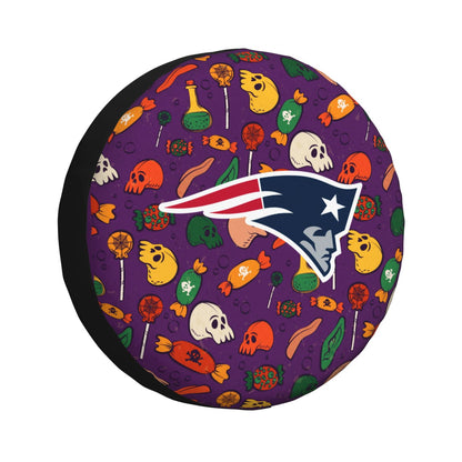 New England Patriots print Halloween candy print car tire cover tire dust cover