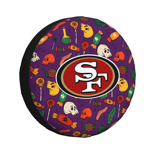 San Francisco 49ers print Halloween candy print car tire cover tire dust cover