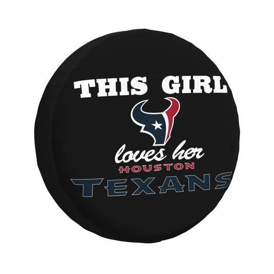 Houston Texans Printing wheel dust cover black background car tire cover