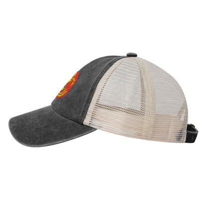 USMC-4th Division 25th Regiment Printed unisex baseball cap adjustable grid baseball cap veteran gift