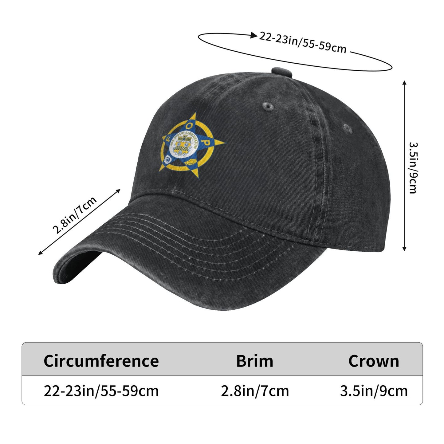 Frothernal Order Of Police Printed unisex baseball cap outdoor hats adjustable cap trucker gift hat