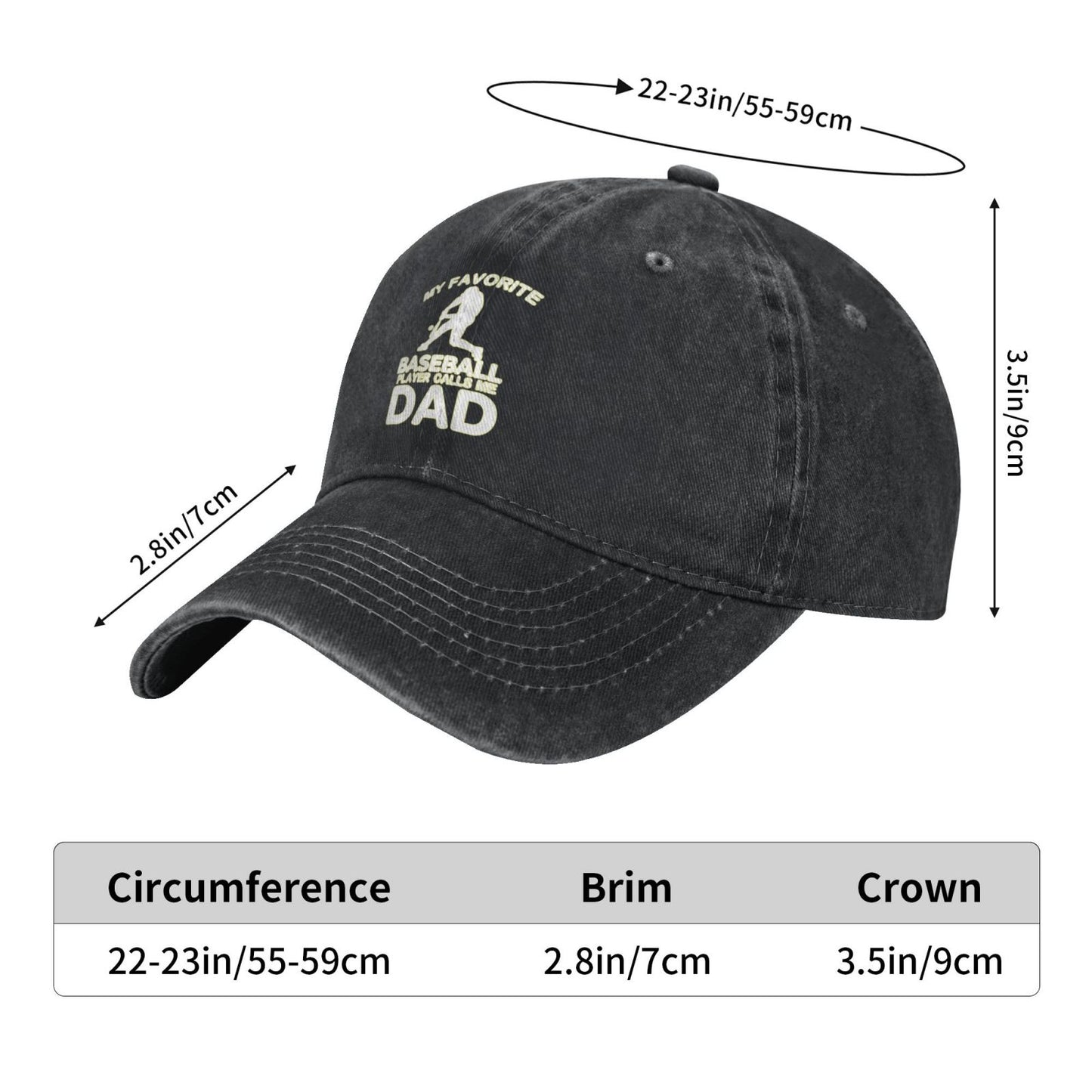My Favorite Baseball Player Calls Me Dad Printed unisex baseball cap adjustable cap outdoor sun hats trucker hat