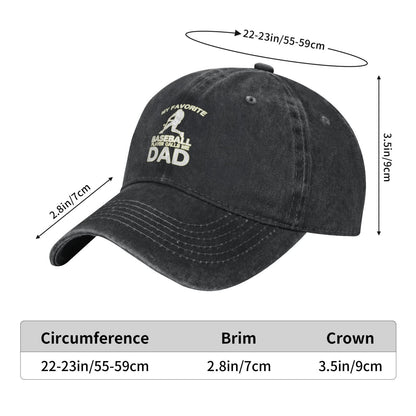 My Favorite Baseball Player Calls Me Dad Printed unisex baseball cap adjustable cap outdoor sun hats trucker hat
