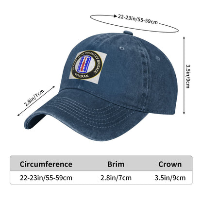 US Army 197th Infantry Brigade Veteran Printed unisex baseball cap outdoor hats adjustable cap trucker gift hat
