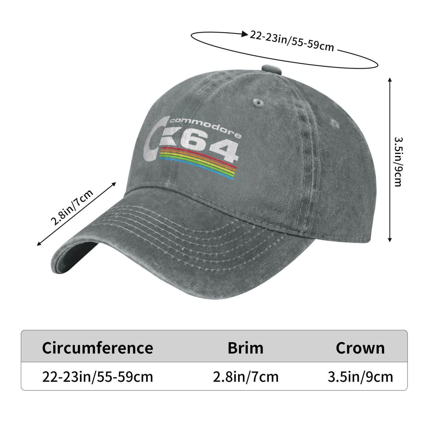 Commodore 64 Printed unisex baseball cap outdoor hats adjustable cap trucker gift hat