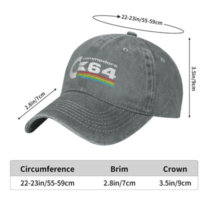 Commodore 64 Printed unisex baseball cap outdoor hats adjustable cap trucker gift hat