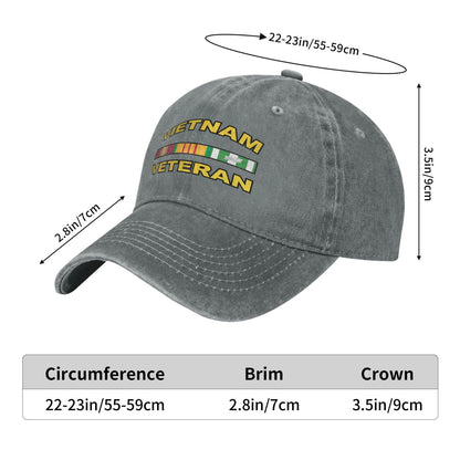 VIETNAM VET DECAL Printed unisex baseball cap adjustable cap outdoor sun hats trucker hat