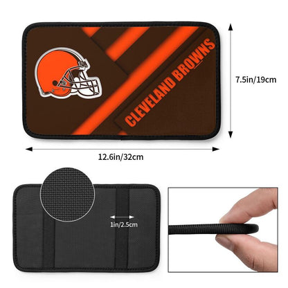 Car armrest box pad Cleveland Browns 2 Printed central armrest box pad protective pad