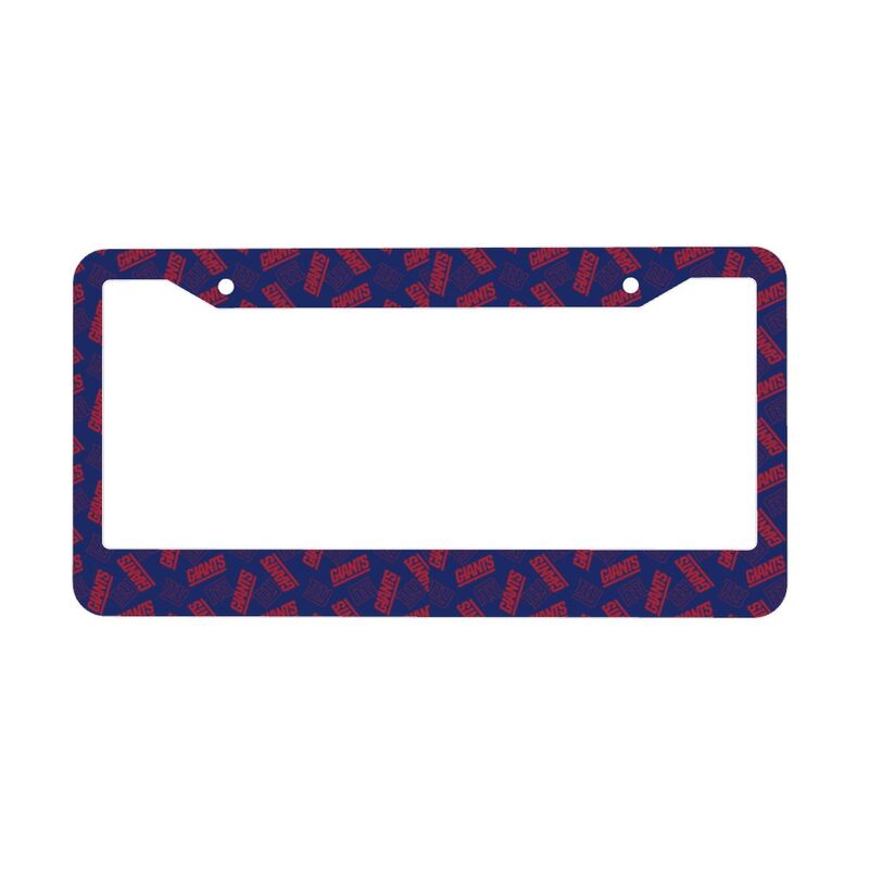 New York Giants Print front rear license plate holder circular hole license plate holder (one pair)