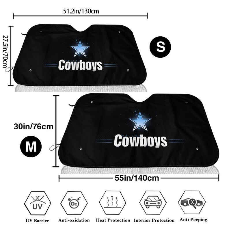Dallas Cowboys Printing Car windshield sunshades is suitable front windshield sunshades