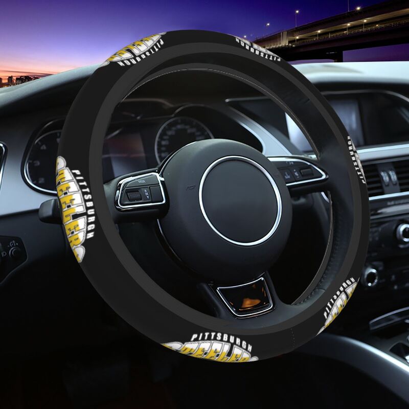 Pittsburgh Steelers 4 Printed elastic steering wheel cover anti slip breathable