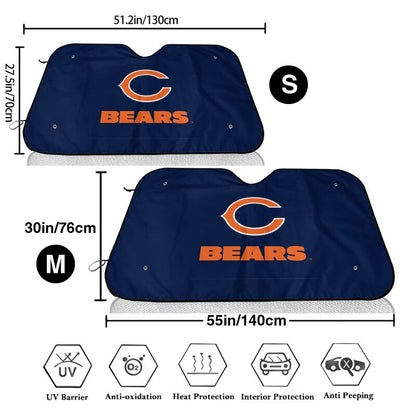 Chicago Bears 2 Print suitable for front Car windshield sunshades Car windshield sunshades