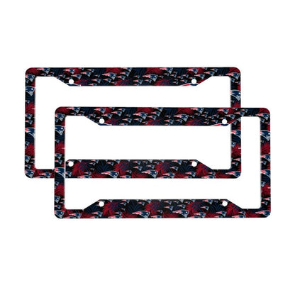 New England Patriots Print Car license plate frame four hole license plate holder (one pair)