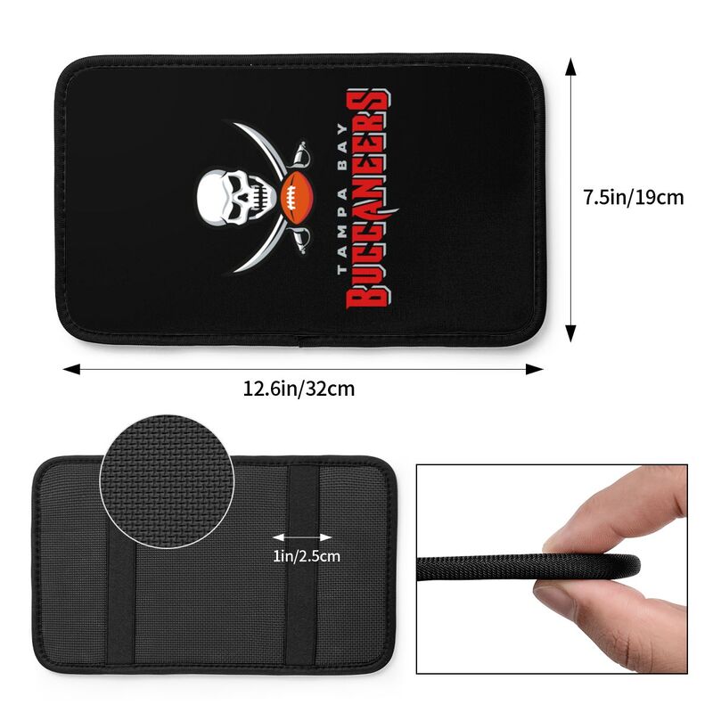 Car armrest box pad Tampa Bay Buccaneers 4 Printed center armrest box pad protective pad