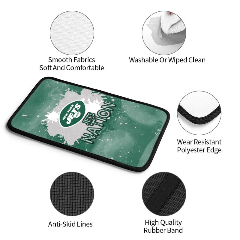 New York Jets print car center console armrest pad Car armrest box protective cover